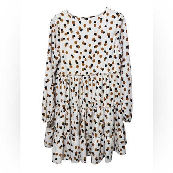 ALTAR’D STATE Polka Dot Babydoll Dress XS 17” p2p Tan Multi $80 Retail NWOT - Picture 8 of 12